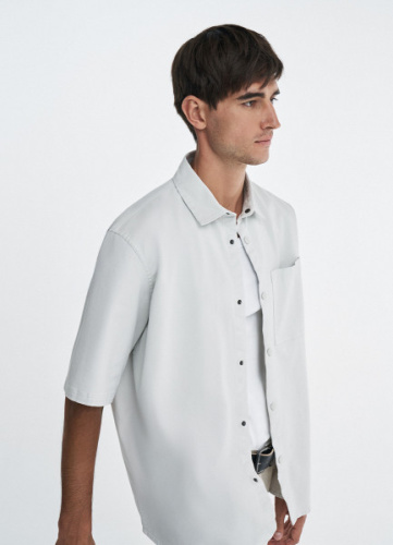 Рубашка с коротким рукавом, Белый