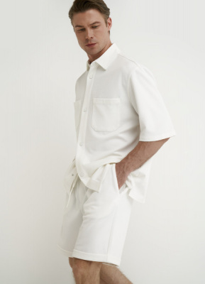 Шорты из пике, Белый