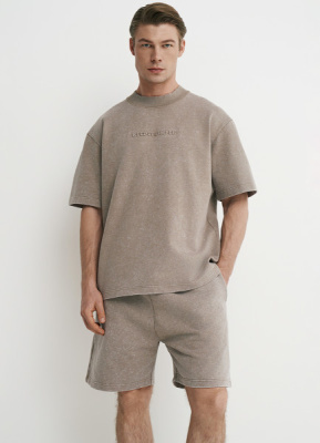 Трикотажные шорты, Бежевый