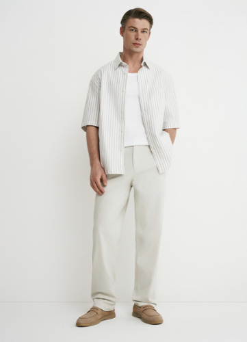 Брюки из микротвила, Белый