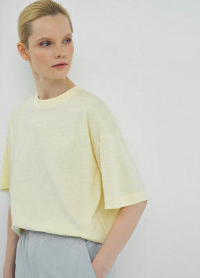 Базовая футболка оверсайз, Желтый