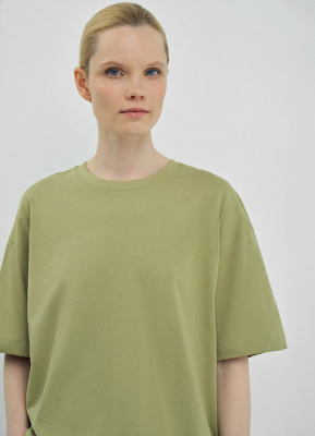 Базовая футболка оверсайз, Зеленый