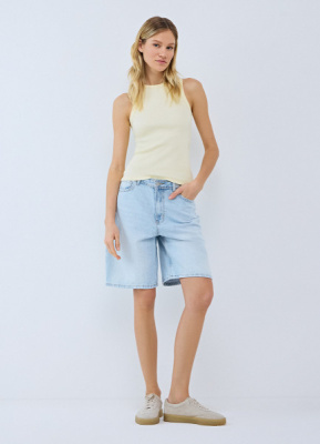 Шорты-бермуды со средней посадкой, Голубой