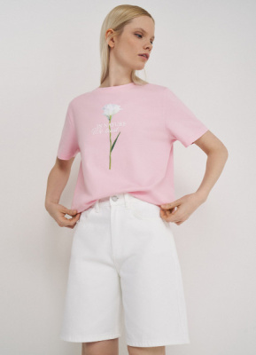 Шорты-бермуды со средней посадкой, Белый