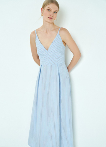 Сарафан из хлопка, Голубой