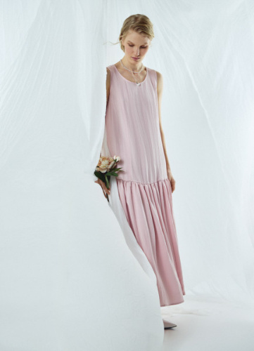 Платье А-силуэта из лиоцелла, Розовый