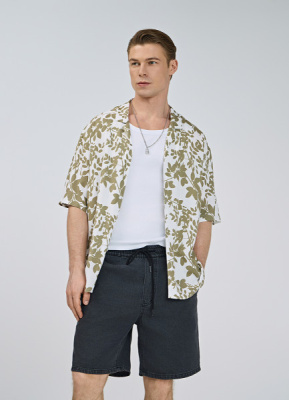 Рубашка с принтом, Желтый