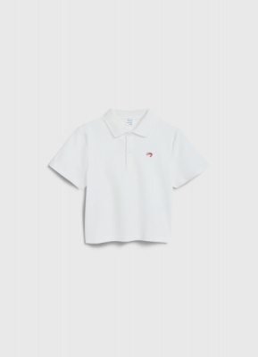 Футболка-поло для девочек, Белый