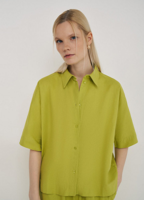 Льняная рубашка, Зеленый