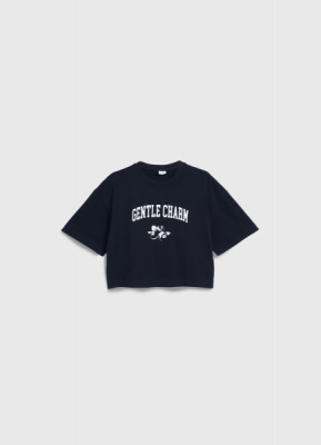 Свободная футболка для девочек, Черный