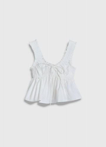 Текстильный топ для девочек, Белый