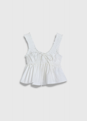 Текстильный топ для девочек, Белый