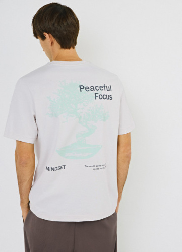 Футболка с принтом, Белый