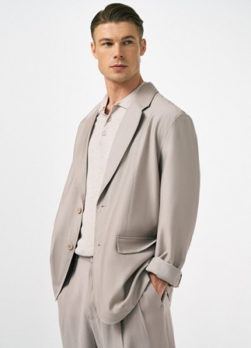 Пиджак из вискозы, Бежевый