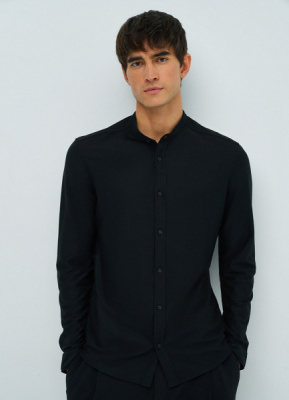 Рубашка из тонкого трикотажа, Черный