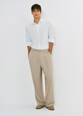 Рубашка из тонкого трикотажа, Белый