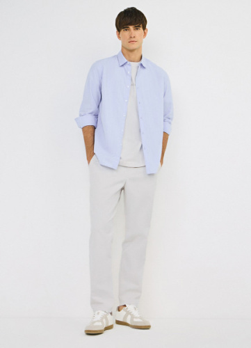 Рубашка в полоску, Голубой