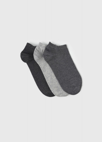 Короткие носки, 3 пары, Серый