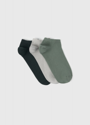 Короткие носки, 3 пары, Зеленый