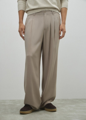 Брюки из вискозы, Бежевый