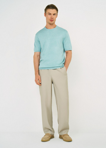 Вязаная футболка из пряжи с вискозой, Зеленый