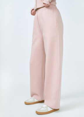 Широкие трикотажные брюки для девочек, Розовый