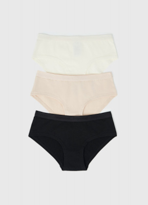 Трусы для девочек, 3 шт., Бежевый