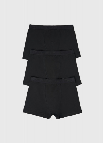 Трусы для мальчиков, 3 шт., Черный