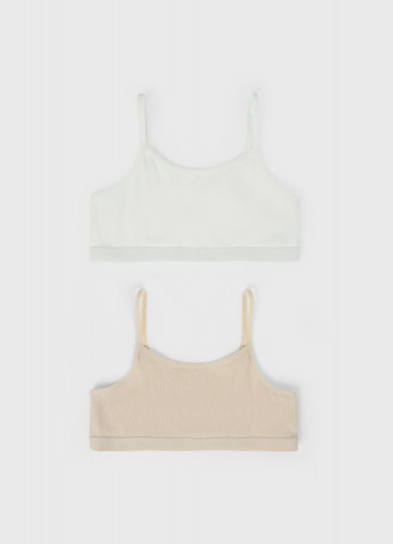 Топ для девочек, 2 шт., Бежевый