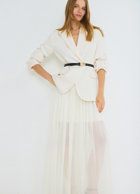 Юбка из шифона, Бежевый