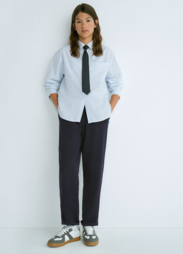 Брюки с защипами для девочек, Синий