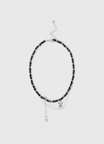 Колье с подвеской для девочек, Черный