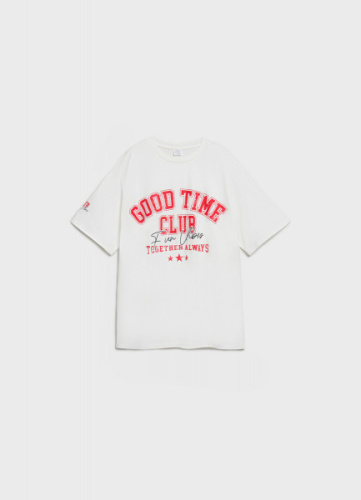 Футболка с принтом для девочек, Белый