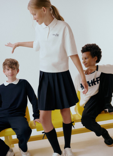 Поло оверсайз для девочек, Белый