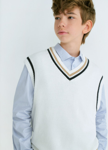 Жилет для мальчиков, Белый