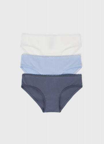 Трусы для девочек, 3 шт., Голубой