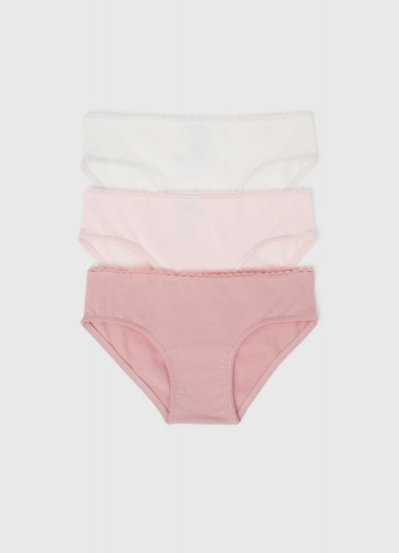 Трусы для девочек, 3 шт., Розовый