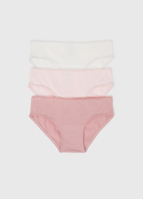 Трусы для девочек, 3 шт., Розовый