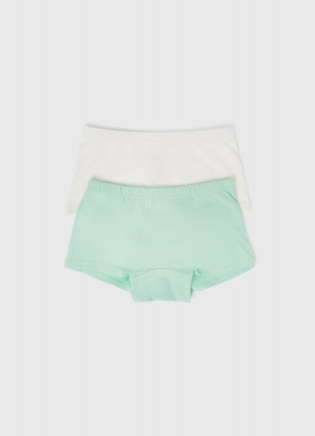 Трусы-шорты для девочек, 2 шт., Зеленый