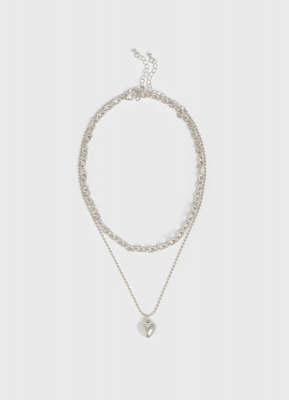 Ожерелье для девочек, 2 шт., Серебряный