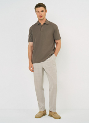 Брюки в клетку, Бежевый