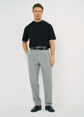 Брюки в клетку, Серый