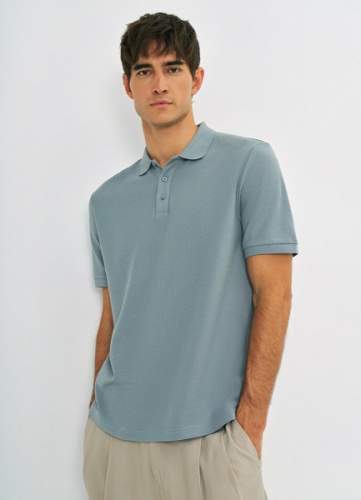 Базовое поло из пике, Голубой