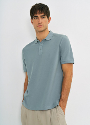 Базовое поло из пике, Голубой