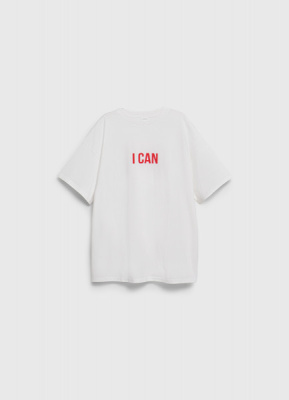 Футболка с принтом для девочек, Белый