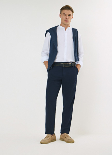 Классические брюки Slim fit, Синий