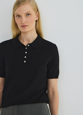 Джемпер с коротким рукавом, Черный