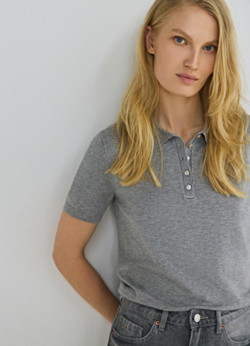 Джемпер с коротким рукавом, Серый