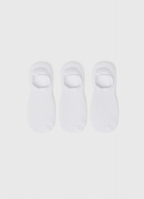 Базовые подследники в рубчик, 3 пары, Белый