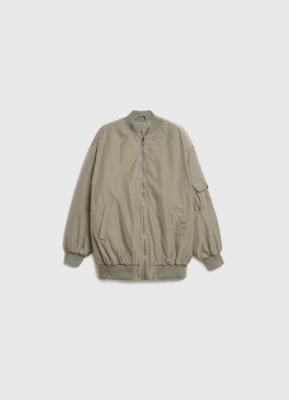 Бомбер оверсайз для девочек, Зеленый